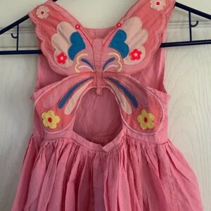 Mini Boden back butterfly girls dress, size 6-7